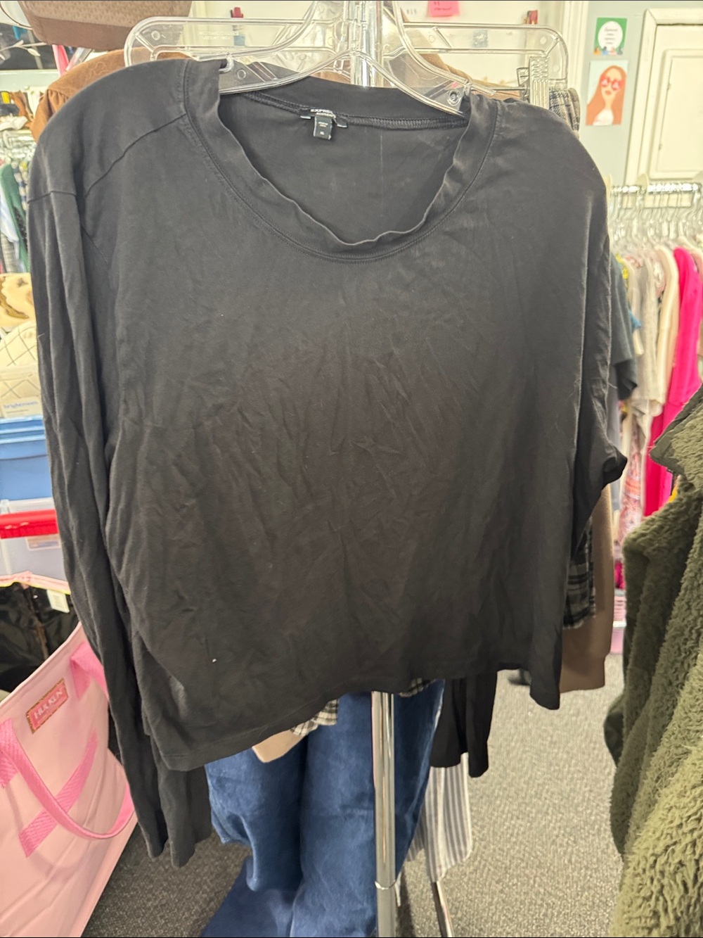 Express boyfriend long sleeve tee xl // 091605